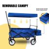 Blue Adjustable Heavy Duty Collapsible Folding Utility Car Wagon Outdoor Camping Cart Beach Picnic foldable Camping Wagon