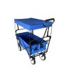 Blue Adjustable Heavy Duty Collapsible Folding Utility Car Wagon Outdoor Camping Cart Beach Picnic foldable Camping Wagon