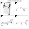 Outdoor Folding Three-Fold Camping Bed Gray YF