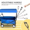 Blue Adjustable Heavy Duty Collapsible Folding Utility Car Wagon Outdoor Camping Cart Beach Picnic foldable Camping Wagon