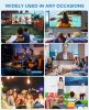 MOOKA Projector Screen with Stand-100 inch, Portable Indoor Outdoor Projector Screen Fordable, 16:9 4K HD Wrinkle-Free Outdoor Movie Screen with Carry