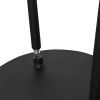 Outdoor Side Table Aluminum Unique Shape Weather Resistant Patio Coffee Table Bedside Table, Black